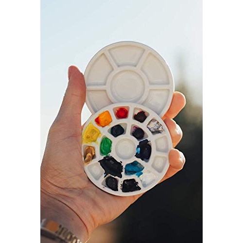 ETCHR Mini Palette 19 Color Well - Compact Ceramic Paint Palette f...