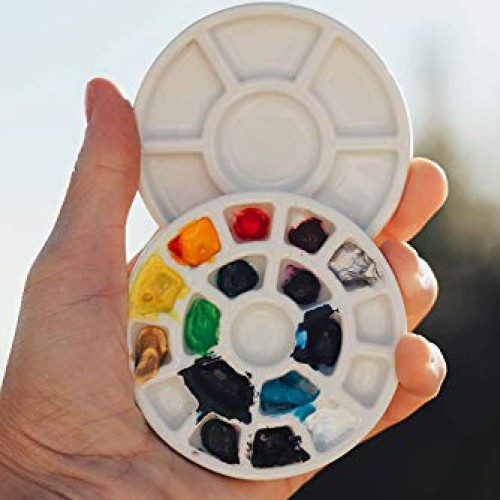 ETCHR Mini Palette 19 Color Well - Compact Ceramic Paint Palette f...