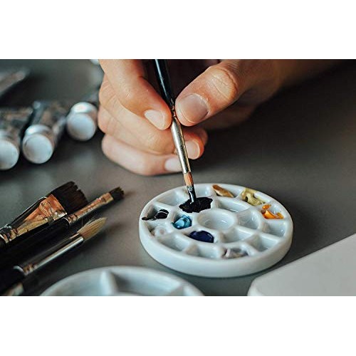 ETCHR Mini Palette 19 Color Well - Compact Ceramic Paint Palette f...