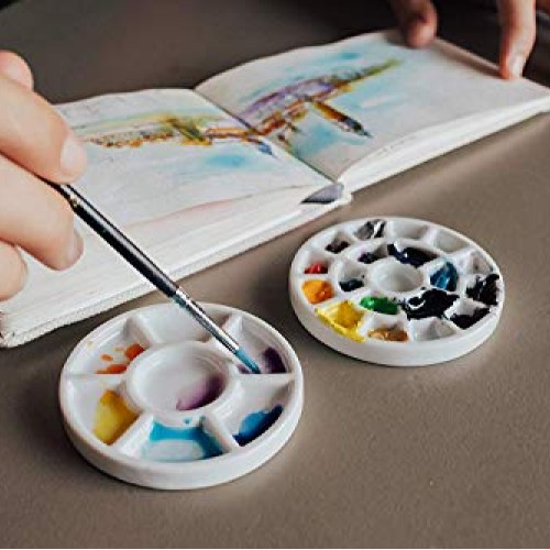 ETCHR Mini Palette 19 Color Well - Compact Ceramic Paint Palette f...