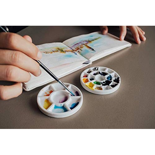 ETCHR Mini Palette 19 Color Well - Compact Ceramic Paint Palette f...