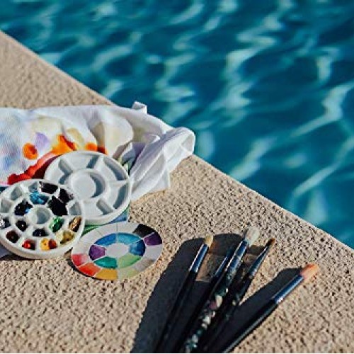 ETCHR Mini Palette 19 Color Well - Compact Ceramic Paint Palette f...