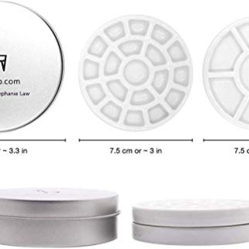 ETCHR Mini Palette 19 Color Well - Compact Ceramic Paint Palette f...