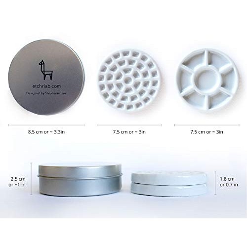 ETCHR Mini Palette 37 Color Wells - Great with Watercolor Acrylic ...