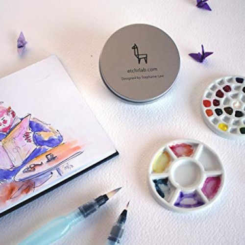 ETCHR Mini Palette 37 Color Wells - Great with Watercolor Acrylic ...