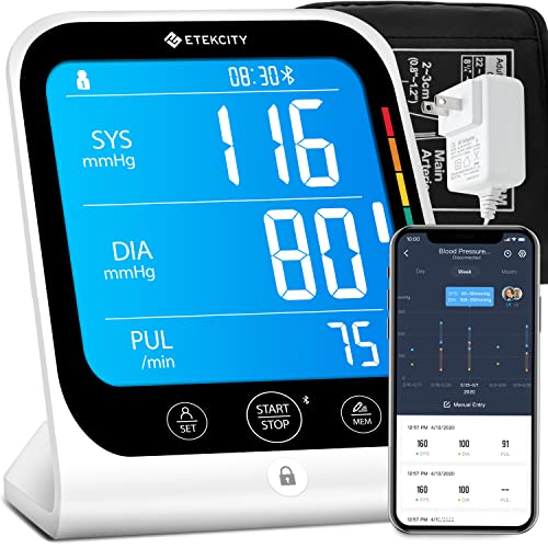 Bluetooth Blood Pressure Monitors for Home Use, Machine by Etekcit...