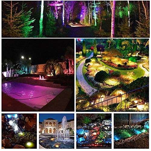 ETINAS 10W 12V RGB LED Pond Light- 900LM IP68 Waterproof Outdoor L...