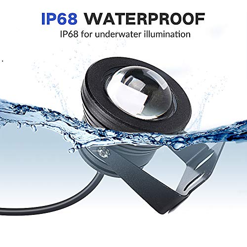 ETINAS 10W 12V RGB LED Pond Light- 900LM IP68 Waterproof Outdoor L...