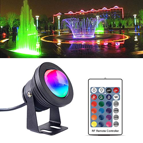 ETINAS 10W 12V RGB LED Pond Light- 900LM IP68 Waterproof Outdoor L...
