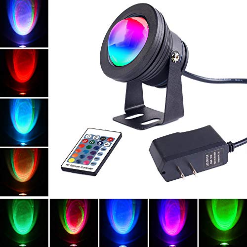 ETINAS 10W 12V RGB LED Pond Light- 900LM IP68 Waterproof Outdoor L...