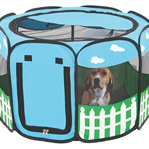 Pet Portable Foldable Play Pen Exercise Kennel Dogs Cats Indoor/ou...