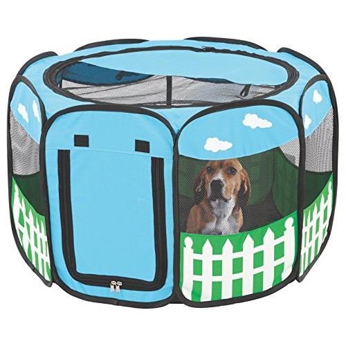 Pet Portable Foldable Play Pen Exercise Kennel Dogs Cats Indoor/ou...