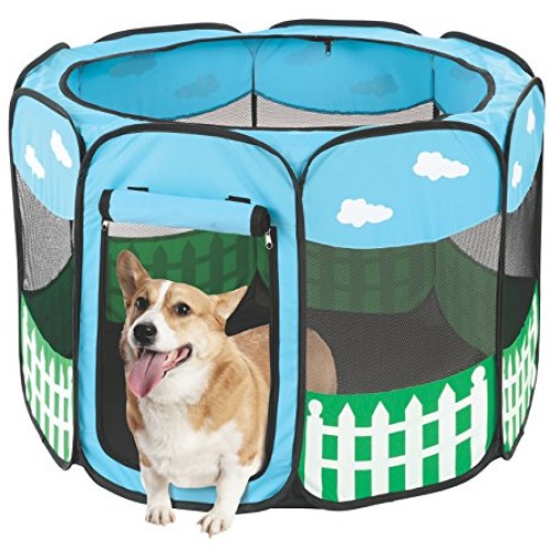 Pet Portable Foldable Play Pen Exercise Kennel Dogs Cats Indoor/ou...
