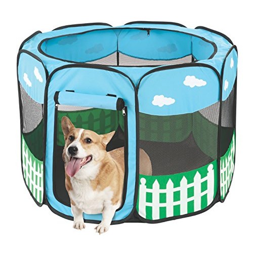 Pet Portable Foldable Play Pen Exercise Kennel Dogs Cats Indoor/ou...