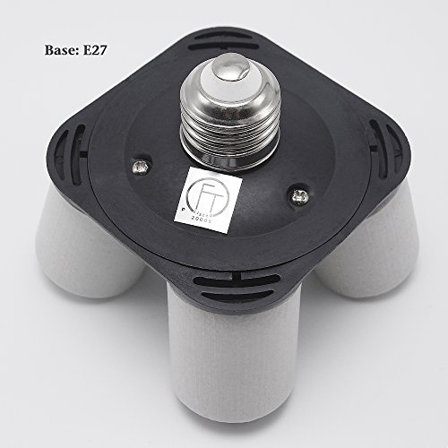 ETOPLIGHTING Porcelain Four Head Light Bulb Socket Splitter E26/E2...