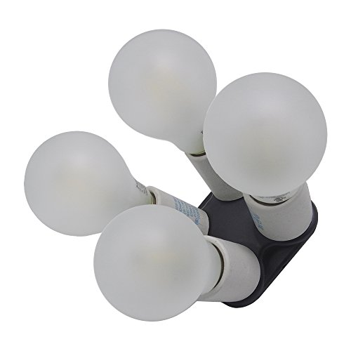 ETOPLIGHTING Porcelain Four Head Light Bulb Socket Splitter E26/E2...