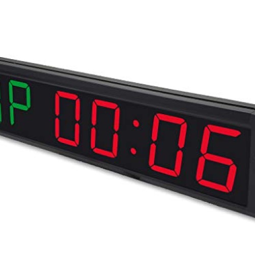 EYOU 4 Inch Char High 6 Digits LED Interval Clock For GymRed+Green