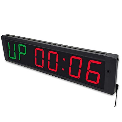 EYOU 4 Inch Char High 6 Digits LED Interval Clock For GymRed+Green