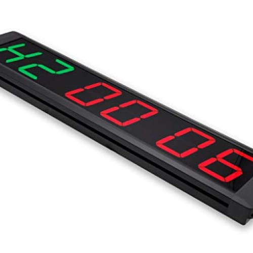 EYOU 4 Inch Char High 6 Digits LED Interval Clock For GymRed+Green
