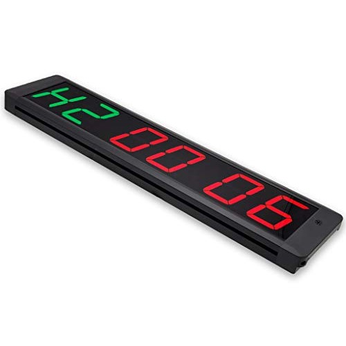 EYOU 4 Inch Char High 6 Digits LED Interval Clock For GymRed+Green