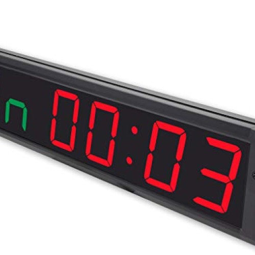 EYOU 4 Inch Char High 6 Digits LED Interval Clock For GymRed+Green
