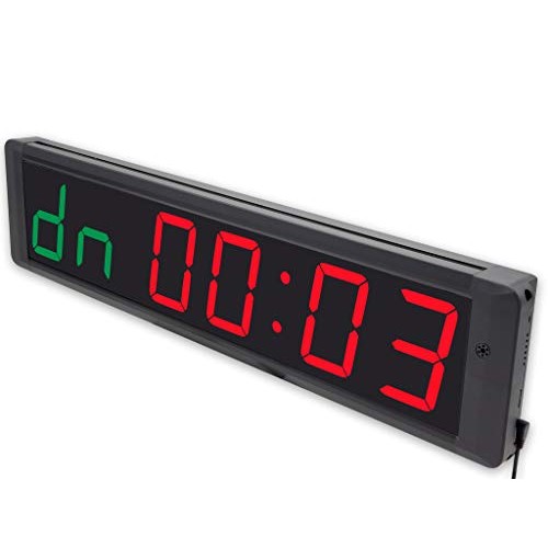 EYOU 4 Inch Char High 6 Digits LED Interval Clock For GymRed+Green