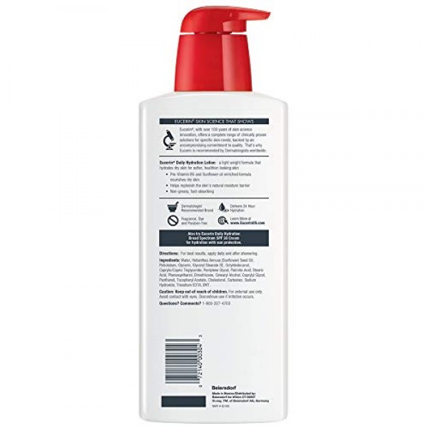 Eucerin Daily Hydration Lotion - Light-weight Full Body Lotion for...