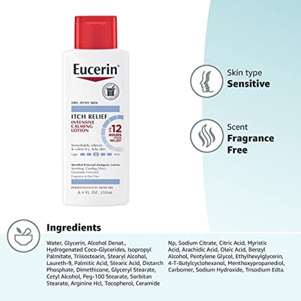 Eucerin Itch Relief Intensive Calming Lotion, Itch-Relieving Lotio...