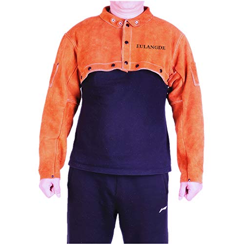 EULANGDE Premium Split Welders Heat Resistant Leather Cape Sleeve,...