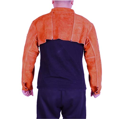 EULANGDE Premium Split Welders Heat Resistant Leather Cape Sleeve,...