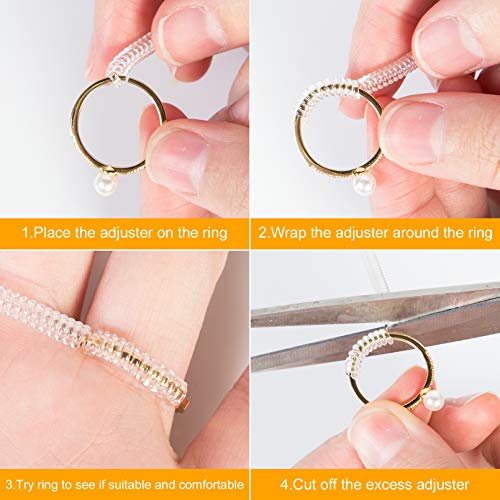8 Pack Ring Size Adjuster for Loose Rings Women Transparent Silico...