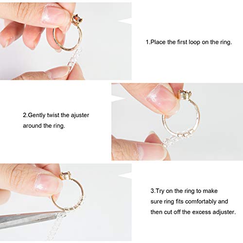 8 Pack Ring Size Adjuster for Loose Rings Women Transparent Silico...