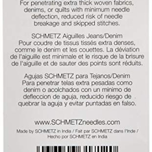 Euro-Notions 1712Jean & Denim Machine Needles-Size 16/100 5/Pkg