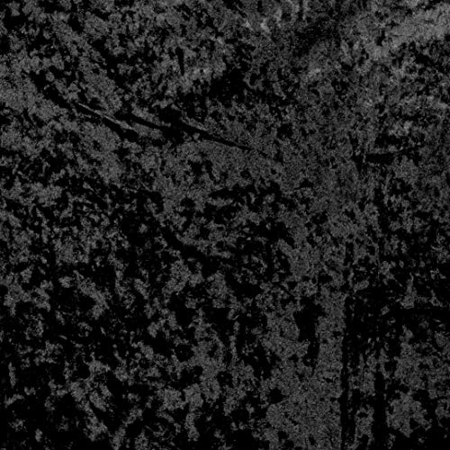 Europatex Rumple Crushed Velvet Black Fabric