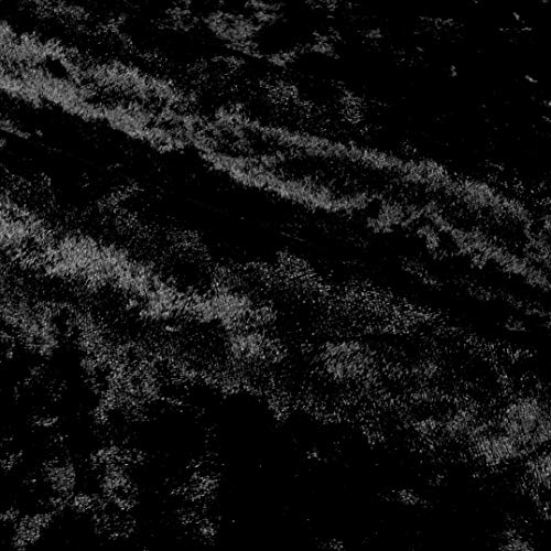 Europatex Rumple Crushed Velvet Black Fabric