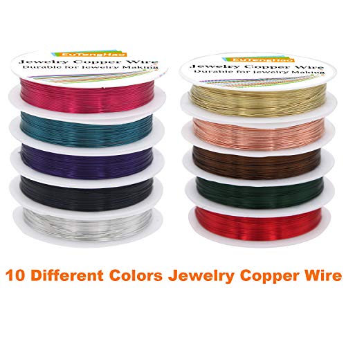 EuTengHao 10 Pack Jewelry Copper Craft Wire Jewelry Beading Wire f...