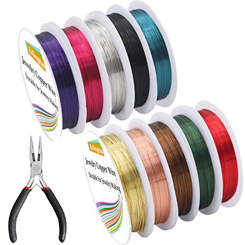 EuTengHao 10 Pack Jewelry Copper Craft Wire Jewelry Beading Wire f...