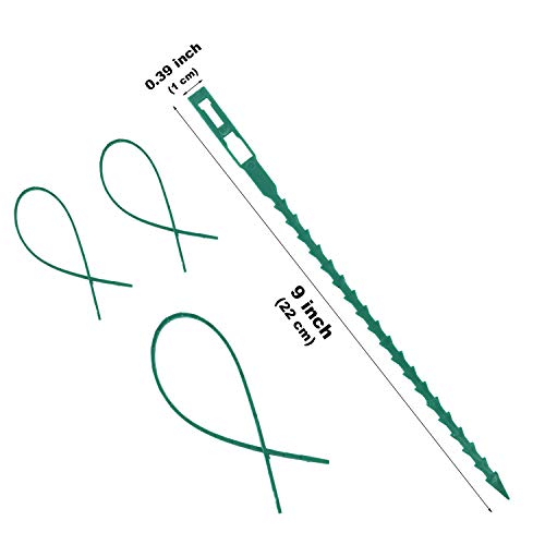EuTengHao 100 Pieces Adjustable Garden Plant Twist Ties, 9 Inch Fl...
