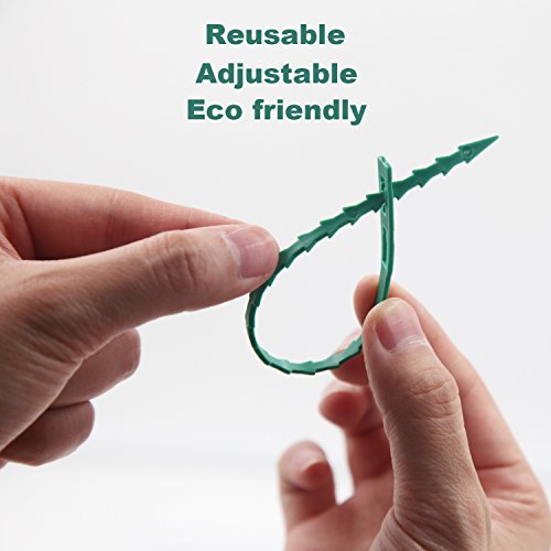 EuTengHao 100 Pieces Adjustable Garden Plant Twist Ties, 9 Inch Fl...