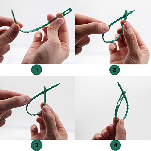 EuTengHao 100 Pieces Adjustable Garden Plant Twist Ties, 9 Inch Fl...