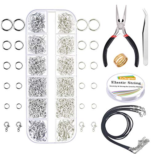 EuTengHao 1310pcs Silver Open Jump Ring and Lobster Clasps Jewelry...