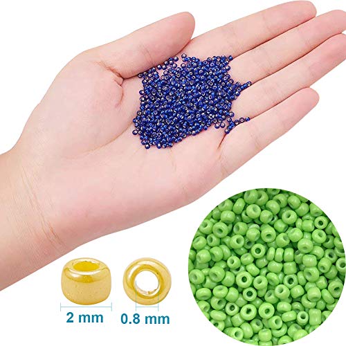 EuTengHao 14400pcs Glass Seed Beads Small Craft Beads for DIY Brac...