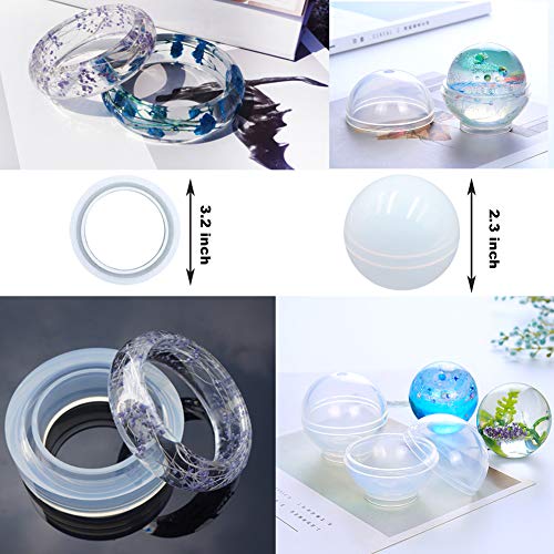 EuTengHao 225Pcs DIY Jewelry Silicone Casting Molds Tools Set Cont...