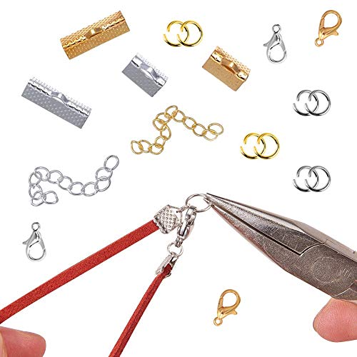 EuTengHao 440Pcs Ribbon Bracelet Kit Bookmark Pinch Crimp Ends Jew...