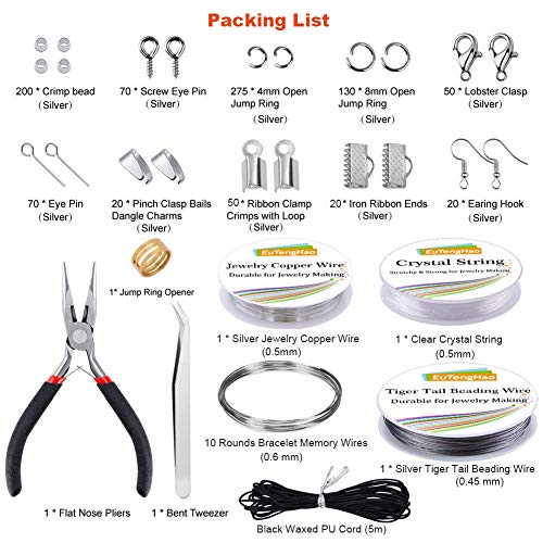 EuTengHao Jewelry Making Supplies Kit Jewelry Repair Tool Set with...