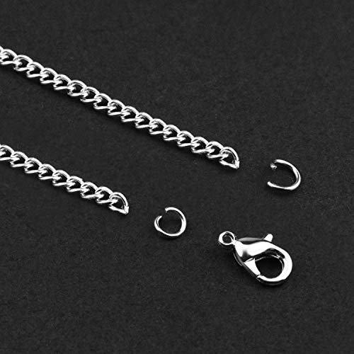 EuTengHao Necklace Jewelry Chain 40 Feet Kit with 100 Jump Rings a...
