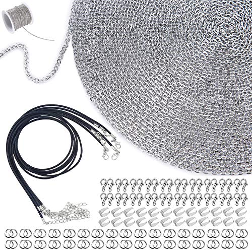 EuTengHao Necklace Jewelry Chain 40 Feet Kit with 100 Jump Rings a...