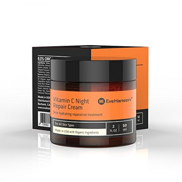 Vitamin C Night Cream For Skin Repair by Eve Hansen. Face Moisturi...