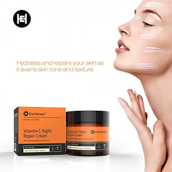 Vitamin C Night Cream For Skin Repair by Eve Hansen. Face Moisturi...