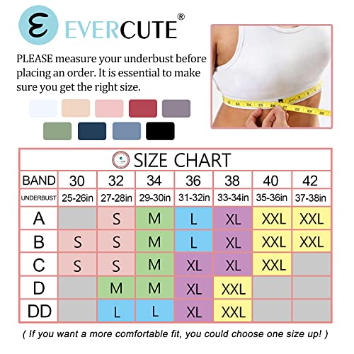 Evercute Cross Back Sport Bras Padded Strappy Criss Cross Cropped ...